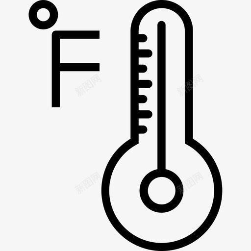 温度计天气188线性图标svg_新图网 https://ixintu.com 天气188 温度计 线性