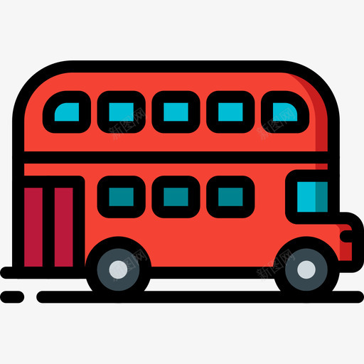 巴士英国4线性颜色图标svg_新图网 https://ixintu.com 巴士 线性颜色 英国4