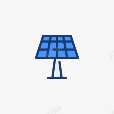太阳能电池板荷兰21线性颜色图标图标