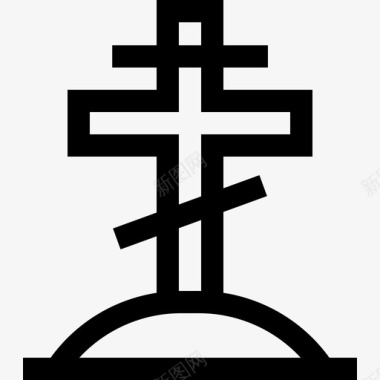 拜占庭十字架葬礼17直系图标图标