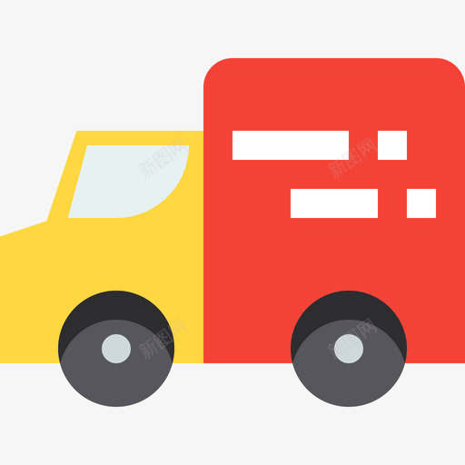 送货卡车运输和物流2扁平图标svg_新图网 https://ixintu.com 卡车 扁平 物流 运输 送货