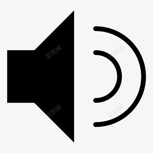 增大音量音频扬声器图标svg_新图网 https://ixintu.com 增大音量 声音 扩音器 扬声器 播放器 音乐 音频