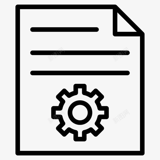 文件设置配置文档图标svg_新图网 https://ixintu.com 图标 文件 文档 方向 线图 设置 配置 页面