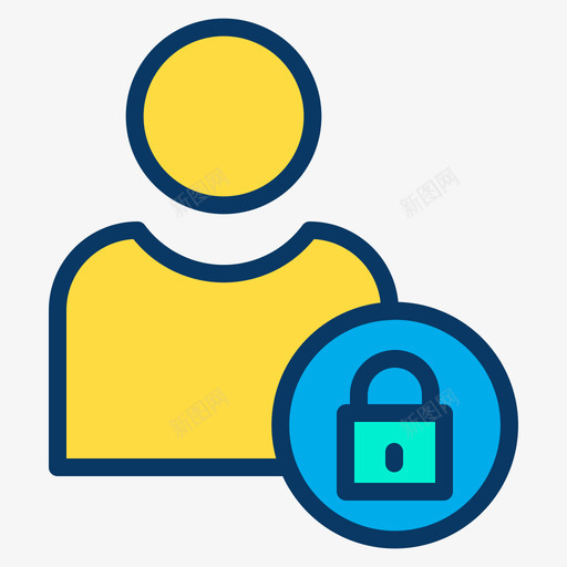 线性用户安全性图标svg_新图网 https://ixintu.com 安全性 用户 线性
