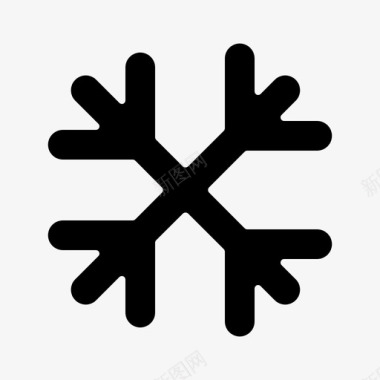 雪加拿大雪花图标图标