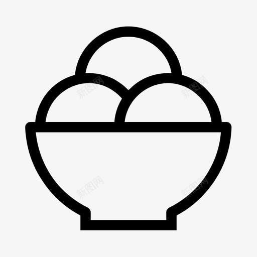 碗食物热的图标svg_新图网 https://ixintu.com 勺子 厨房 热的 食物