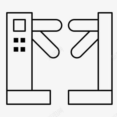 入口控制旋转栅门图标图标