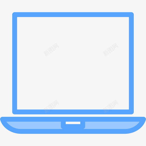 笔记本电脑电脑设备5蓝色图标svg_新图网 https://ixintu.com 电脑设备5 笔记本电脑 蓝色