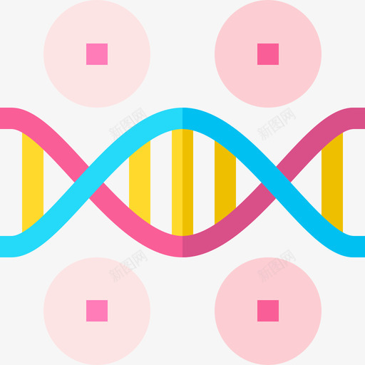 基因生物工程2扁平图标svg_新图网 https://ixintu.com 基因 扁平 生物工程