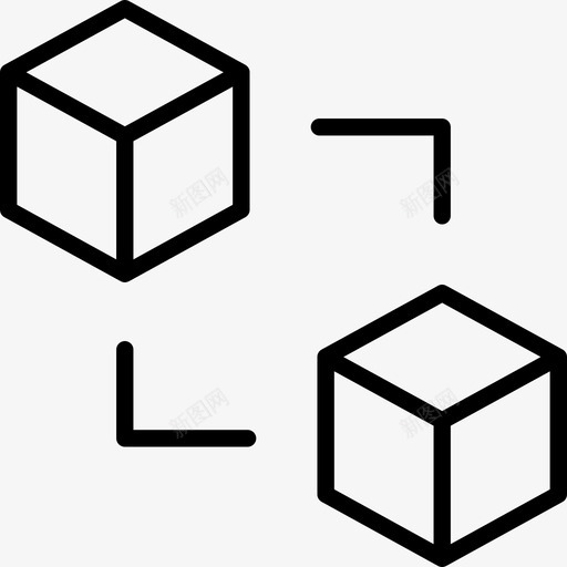 交换区块链多维数据集图标svg_新图网 https://ixintu.com 交换 交易 区块 多维 数据