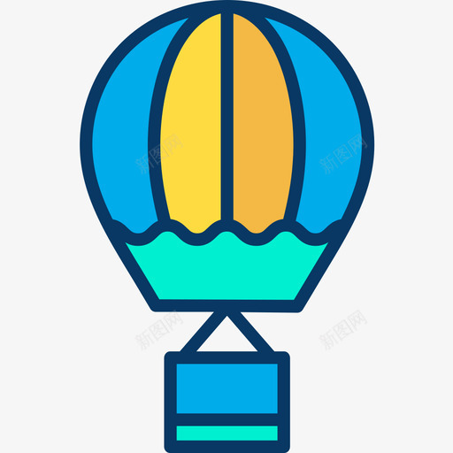 热气球运输141线颜色图标svg_新图网 https://ixintu.com 热气球 运输 颜色