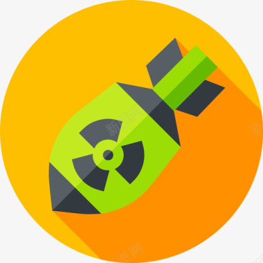 核弹核能17扁平图标图标