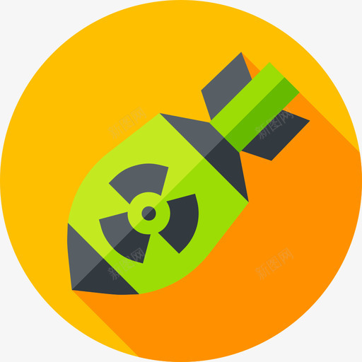 核弹核能17扁平图标svg_新图网 https://ixintu.com 扁平 核弹 核能17