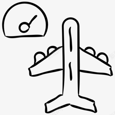 航班飞机速度图标图标