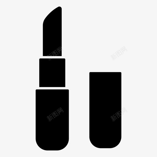 口红美容化妆图标svg_新图网 https://ixintu.com 化妆 口红 家居用品 手绘 美容