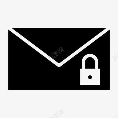 邮件锁定信封信件图标图标