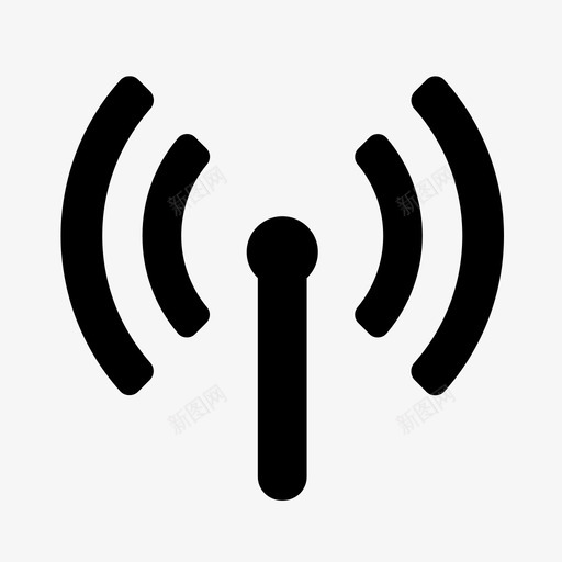 wifi连接移动网络图标svg_新图网 https://ixintu.com wifi 电子电气 移动网络 连接