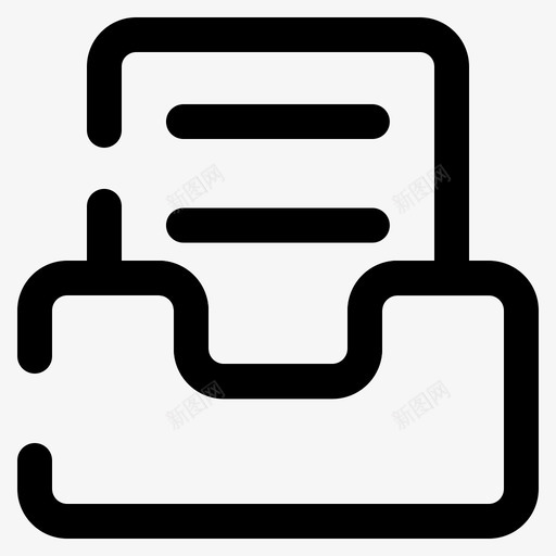 纸张捆绑基本图标svg_新图网 https://ixintu.com 基本 基本用户界面独特风格 捆绑 文件 文件夹 纸张