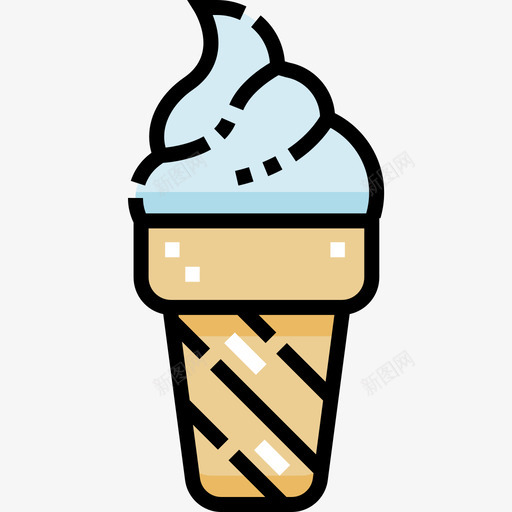 冰淇淋甜味和糖果7线性颜色图标svg_新图网 https://ixintu.com 冰淇淋 甜味和糖果7 线性颜色