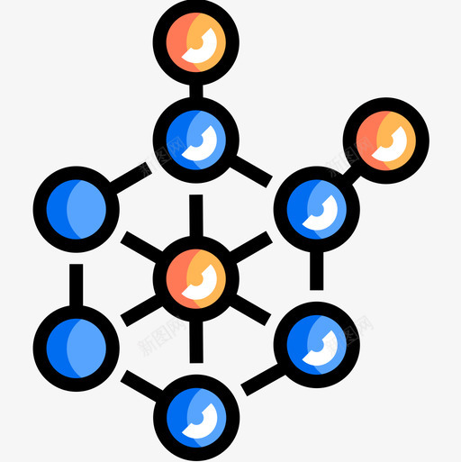 分子结构生物工程7线性颜色图标svg_新图网 https://ixintu.com 分子结构 生物工程7 线性颜色