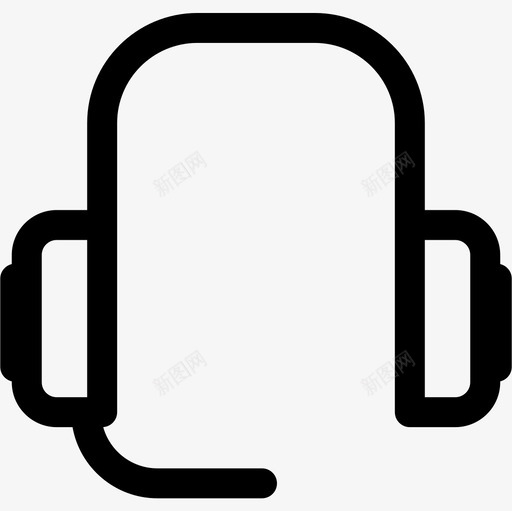 耳机通讯线性图标svg_新图网 https://ixintu.com 线性 耳机 通讯