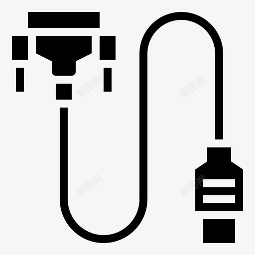 Dvi连接器类型4字形图标svg_新图网 https://ixintu.com Dvi 字形 连接器类型4