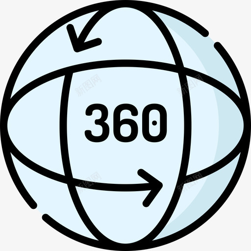 360度技术62线性颜色图标svg_新图网 https://ixintu.com 360度 技术62 线性颜色