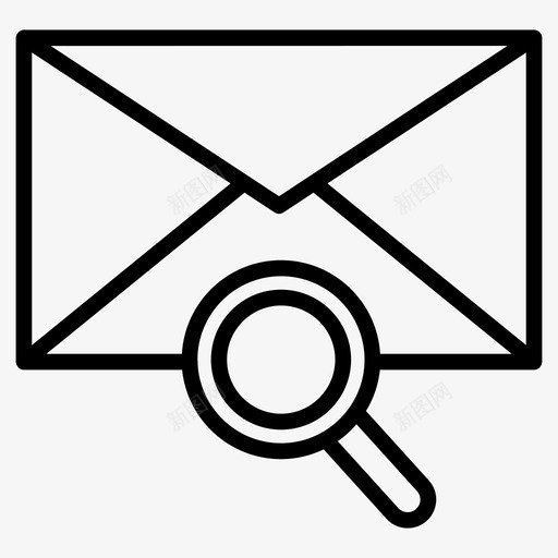 搜索邮件电子邮件收件箱图标svg_新图网 https://ixintu.com 搜索邮件 收件箱 放大镜 方向线图标 电子邮件 邮件