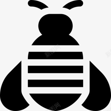 蜜蜂昆虫8填充图标图标