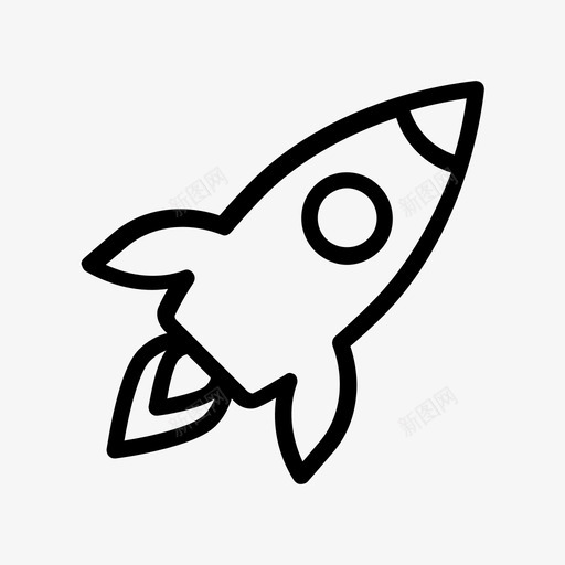 火箭外星飞船飞船图标svg_新图网 https://ixintu.com 外星飞船 旅行 火箭 运输 运输线字形48像素 飞船