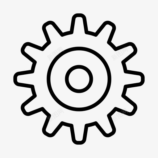 齿轮设置车轮图标svg_新图网 https://ixintu.com 设置 设置规则轮廓 车轮 齿轮
