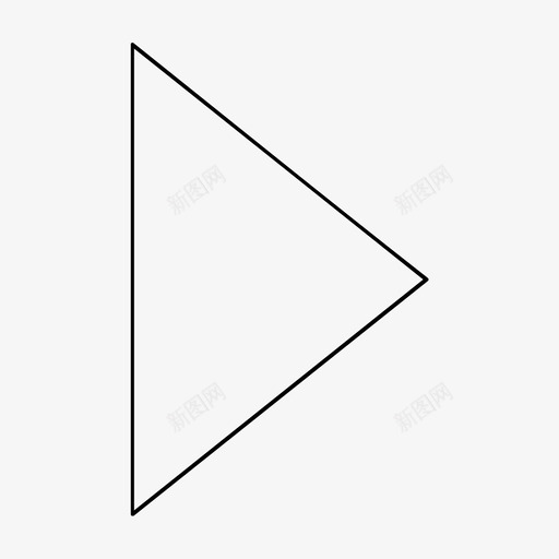 三角形媒体播放图标svg_新图网 https://ixintu.com 三角形 右侧 媒体 按钮 播放 播放器