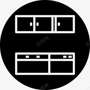 厨房橱柜家具图标图标