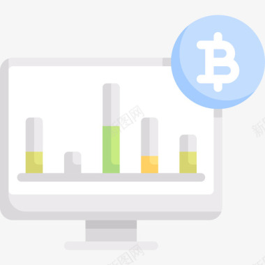监视器投资42扁平图标图标