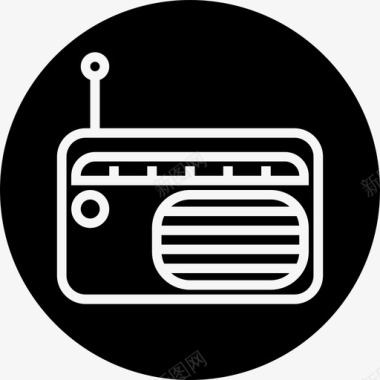 收音机音频经典图标图标
