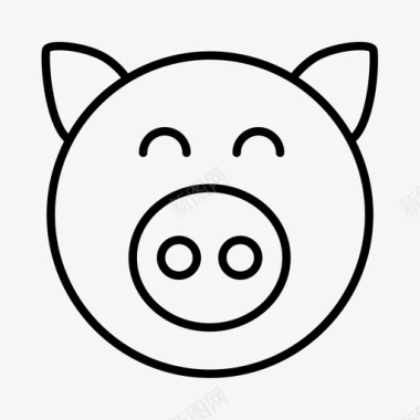 猪农业动物图标图标