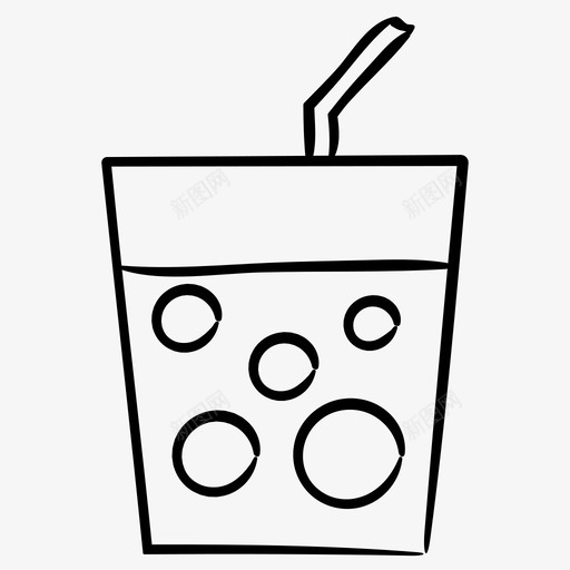 果汁饮料杯子图标svg_新图网 https://ixintu.com 图标 手绘 杯子 果汁 饮料