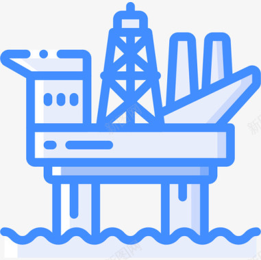 石油平台北极19号蓝色图标图标