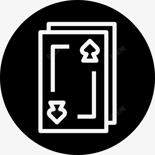 扑克牌游戏牌图标svg_新图网 https://ixintu.com 扑克牌 游戏牌