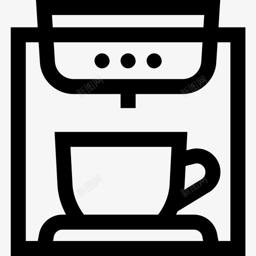 咖啡机22号咖啡厅直线型图标svg_新图网 https://ixintu.com 22号 咖啡厅 咖啡机 直线 线型