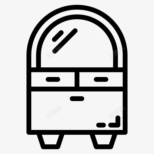 梳妆台电器图标svg_新图网 https://ixintu.com 家具 家居 家居装饰 房间 梳妆台 电器 设计