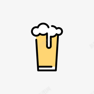 啤酒50号酒吧原色图标图标