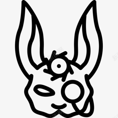 兔皮面具蒸汽朋克直系图标图标