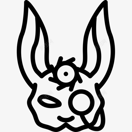 兔皮面具蒸汽朋克直系图标svg_新图网 https://ixintu.com 兔皮 朋克 直系 蒸汽 面具