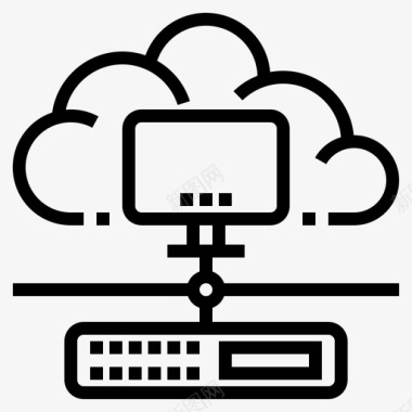 云网络计算机与网络6线性图标图标