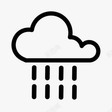天气云雨图标图标