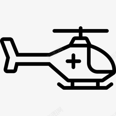 急救直升机空中救护空中医疗服务图标图标
