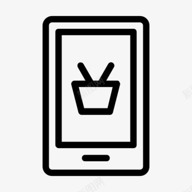 网上购物电子商务手机图标图标