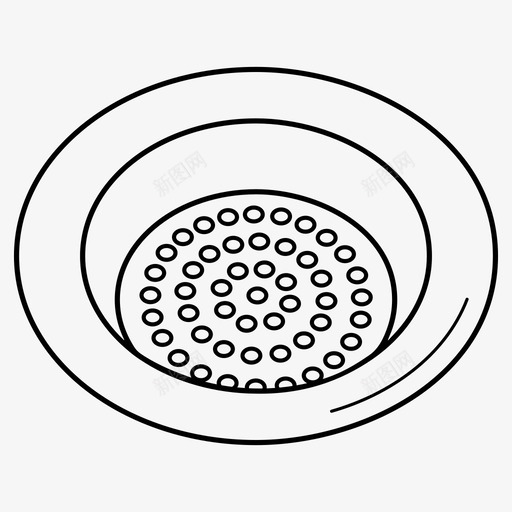 不锈钢厨房水槽过滤器图标svg_新图网 https://ixintu.com 不锈钢厨房水槽过滤器