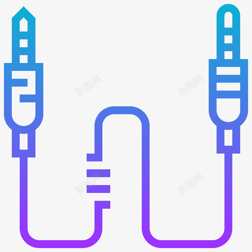 插孔连接器连接器类型3渐变图标svg_新图网 https://ixintu.com 插孔 渐变 类型 连接器